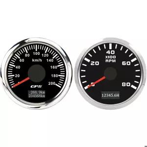 LED전구 52mm GPS 속도계 0-60kmh 0-80KMH 0-120kmh 타코 포함 0-4000RPM 0-6000RPM 백라이트 포함 자동차