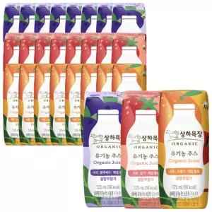 상하목장 유기농주스 3종혼합 125ml 24개