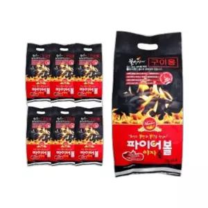 야자숯착화제세트 2 6개 1박스 캠핑 바베큐 숯불