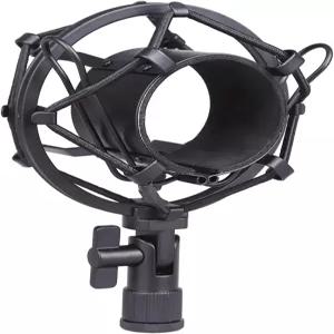 쿨러트론 마이크 쇼크 마운트 클립 홀더 48MM-54mm 직경 스튜디오 콘덴서 마이크(블랙)용 유니버설 방진