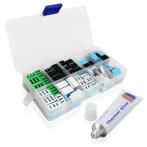이지카고 24pcs 히트싱크 키트 9 사이즈 다색 알루미늄 구리 냉각용 VRM VRAM C G 소형 PC 부품 노트북 M2