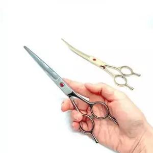 스테인리스 커브형 미용가위 7인치 2컬러 펫가위 애견