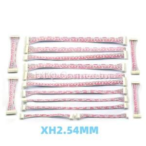 10PCS XH2.54 암 커넥터 터미널 케이블 10cm JST 2.54mm 빨간색 흰색 와이어 2p 3p 4p 5p 6p 7p 단일/이중
