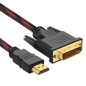 HDMI-DVI 어댑터 변환 HD 케이블 1.5m 3m 10m 양방향 빨간색 검정색 네트워크 1080P 고화질 모니터 비디오
