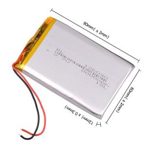 JST 1.25 2P /JST2.0/ 3.7V 8000mah 126090 리튬 폴리머 이온 배터리 (PAD DIY 전자책 GPS DVD 보조 태블