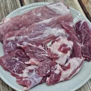 산청 흑돼지 뒷고기 모듬 500g 지리산 흑 돼지 특수부위 지리산흑돈 흙돼지 돼지부속