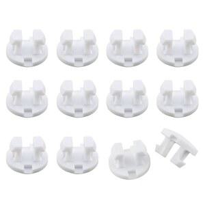 ZZLZX 12PCS 하부 레일 코드 커버 버튼 화이트 컬러 테이프 잠금 플러그, 블라인드 수평 수리 부품(OD 15.5mm / 0.6인치)