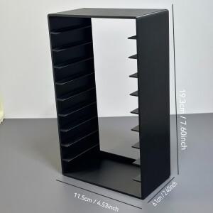 CD/DVD 미디어 보관 정리함 10 그리드 테이프 랙 가정 및 사무실 정리를 위한 내구성이 뛰어난 검정색 플