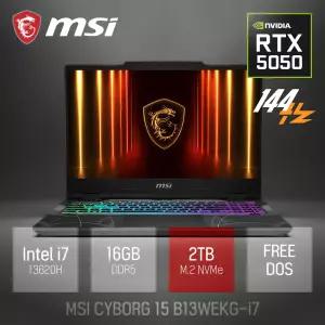 ⓒ MSI 사이보그 15 B13WEKG-i7 16GB 2TB / 15.6인치 캐드 영상편집 포토샵 고성능 게이밍 AI 노트북 추천