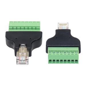 Rj45-나사 고정 단자 블록 8핀 커넥터 이더넷 rj45 Male 나사 CCTV DVR 액세서리용 네트워크 어댑터 케이블