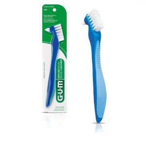 GUM 틀니 브러시 아크릴 리테이너용 듀얼 칫솔 추천하는 클리너 헤드 하드 치과 칫솔모 의사가 1팩