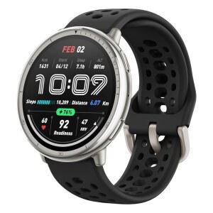 안드로이드 및 용 Amazfit 액티브 2 스포츠 스마트 워치 피트니스 트래커, 44mm, 10일 배터리, 방수, GPS 지도, 수면 모니터, 160가지 이상의 운동 모드, 400가지 얼굴 스타일, 실리콘 스트랩, 무료