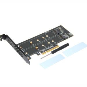 PCle4.0 X8 - 2xNVME M.2 확장 카드 SSD GEN4 PCIe 메인보드 X1 X4 (2230 2242 호환)