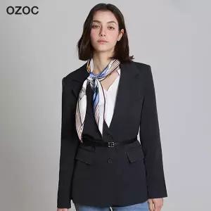 [오조크(OZOC)] 스카프 벨트 세트 오피스 자켓 (택가격: 170000원)