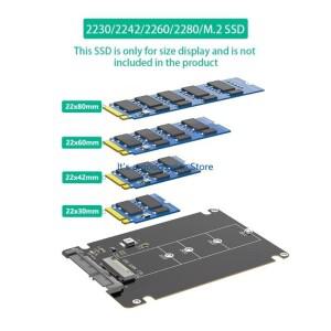 M.2 NGFF에서 SATA3.0 컴퓨터 PC 사용을위한 검은 색 플라스틱 인클로저가있는 어댑터 변환기