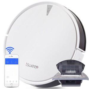 ISWEEP X5 로봇 청소기 걸레 반려동물 털용 고주파 진동 물탱크 2000Pa Max 흡입 앱 셀프 충전.