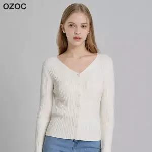 [오조크(OZOC)] 골지 브이넥 가디건 (택가격: 85000원)