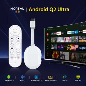 무선미러링 글로벌 모탈 안드로이드 플레이어 와이파이 TV 동글 2GB 16GB 4K ROM 울트라 미디어 스틱 스마트 Q2 다국어 RAM 듀얼