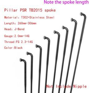 필라 PSR TB2015 J-벤드 트리플 버티드 MTB 라운드 자전거 스포크 14G 게이지 2.0 블랙 스테인리스 스틸 초
