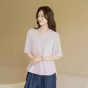 [마담4060]엄마옷 마담4060 티셔츠 여성 데일리 [내추럴포엠]레이스후드반팔 -YTE2604088-