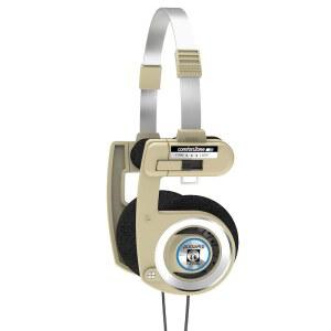 KOSS PORTA PRO 한정판 리듬 베이지 휴대용 리모컨 포함 온이어 인라인 케이스 플러그로 헤드폰 컨트롤 와이어 볼륨 마이크 터치 5MM 하드