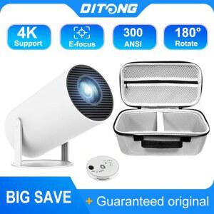 빔프로젝터 DITONG HY300 PRO 비디오 휴대용 LED 시네마 4K WIFI 1280 안드로이드 미니 720P 1080P 야외 영화 HD