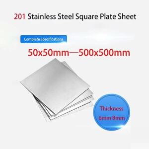 201 스테인리스 스틸 사각판 6mm 8mm 두께 50x50 100x100 200x200mm 플레이트
