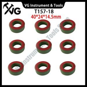 9개 T157 -18 스틸 분말 코어 T157-18 ODxIDxHT 40x24x14.5mm 73nH/N2 55u 분진 페라이트 토로이드 녹색 빨