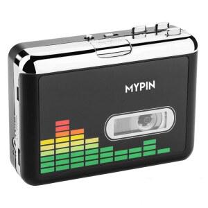 USB 카세트 MP3 컨버터 휴대용 워크맨 없음 이어폰 오디오 필요 플레이어 블랙 포함 컨트롤 MP3 테이프 볼륨 음악 PC