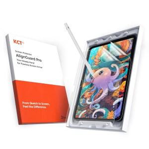 KCT 2팩 PAPERFEEL 액정보호필름 프로 13인치 M5 용지로 포함 고감도 2025 눈부심 쓰기 M4 트레이 2024 ALIGNGUARD 실제 방지