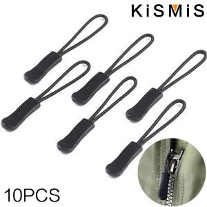 KISMIS 10피스 지퍼 헤드 연장 코드 태그는 슬라이더 로프 풀러를 당깁니다. 가방 야외용 잠금 클립 버클을