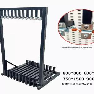 대형 타일 단면 석재 전시 디스플레이 진열대 양면 거치대 매장 견본 선반 대리석 책장형