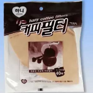 드립 여과지 대형 40매입 5인용 10인용 핸드드립 커피 추출 필터 페이퍼 소모품