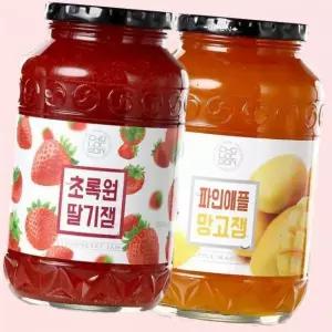 초록원 딸기잼 1kg+파인애플망고잼 1kg 4714878