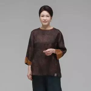 [하랑한복]더하랑 바람드리 여름 인견 블라우스 브라운
