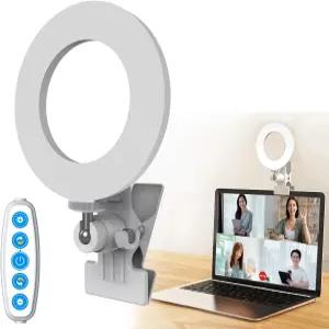 셀카 링 라이트 5인치 USB 휴대용 노트북 컴퓨터 모니터 휴대폰용 3200K-650K 디밍 LED 클립 콘텐츠