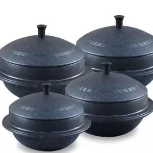 (옵션 가마솥(18cm)-1개)가마솥 양면마블코팅 1인용돌솥 돌솥뚝배기 1인솥밥 1인용가마솥