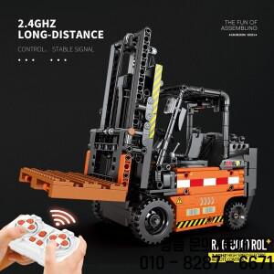 662PCS 원격 조종 지게차 MOC 모델  엔지니어링 차량 RC 자동차 기술 전자 장난감