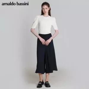 [아날도바시니(ARNALDO BASSINI)] 밴딩 플레어 쉬폰 7부 치마바지 (택가격: 138,000원)