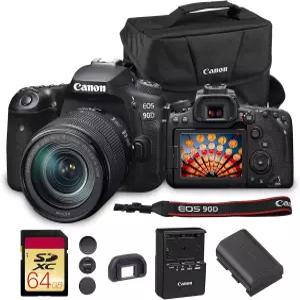 18-135mm 렌즈가 장착된 캐논 EOS 90D DSLR 카메라 32.5MP APS-C 센서 듀얼 픽셀 AF 및 4K 비디오 야생동물