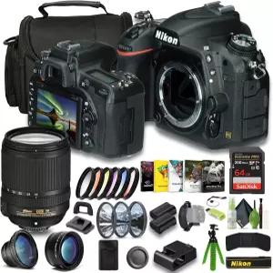 니콘 D750 FX 포맷 디지털 SLR 카메라 EN-EL15C 배터리 익스트림 프로 64GB 카드 광각 렌즈 부착 사진 편집