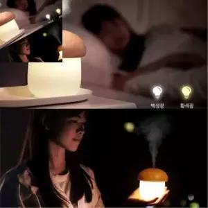 버섯 가습기 탁상용 사무실용 LED무드등 USB가습기 usb가습기책상 1인용가습기 책상용가습기 usb가습기무드