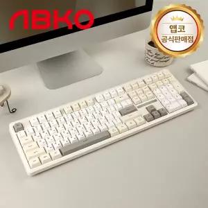 앱코 AMK108 무소음 RGB 멤브레인 키보드 베이지