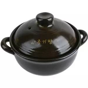 황토 뚝배기 소 내열 뚝배기 전통 도자기 손잡이 찌개 돌솥