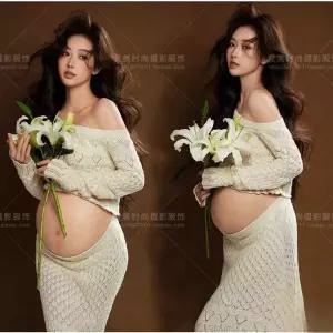 만삭드레스 아리아 웨딩 맘드레스 셀프촬영 줄리엣롱