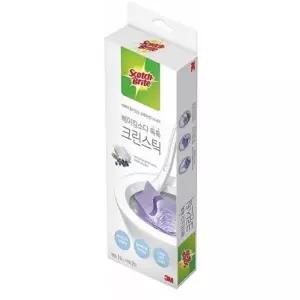 3M F6O8L1J0 베이킹소다 크린스틱 핸들1+리필2 변기물구멍청소 변기청소스틱 화장실변기청소솔