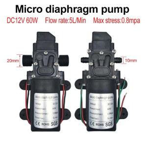 다이아프램펌프 12V 60W 120PSI 5LMIN 고압 워터 스프레이 프라이밍 펌프 세차 전기