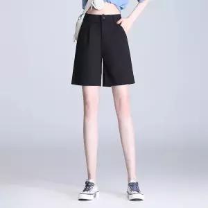 여성반바지 여름 와이드 패치 쇼트 슬림핏 3부 팬츠 심쿵해외구매