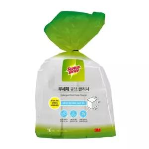 3M B1U5A2M4 무세제 큐브 클리너 16개입 찌든때제거스펀지 청소스펀지 청소스폰지