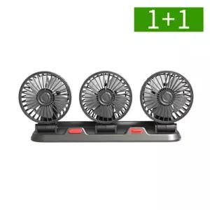 1+1 3구팬 차량용 선풍기 USB 써큘레이터